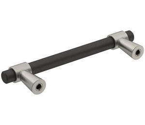 Amerock Cabinet Pull Matte Black/Satin Nickel 3-3/4 inch (96 mm) Center-to-Center Mergence 1 Pack Drawer Pull Cabinet Handle Cabinet Hardware