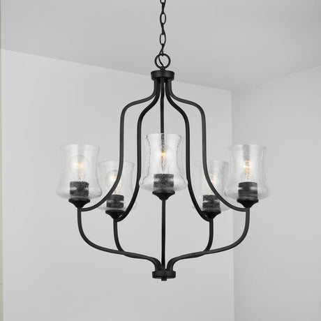 Capital Lighting 439251MB-499 Reeves 5 Light Chandelier Matte Black