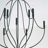 Capital Lighting 447091MB Madison 9 Light Chandelier Matte Black