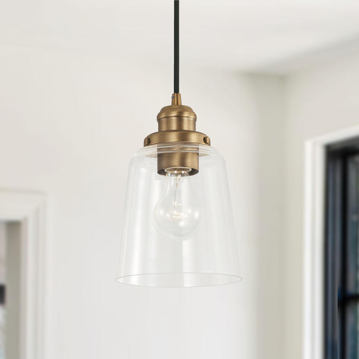 Capital Lighting 3718AD-135 Fallon 1 Light Pendant Aged Brass