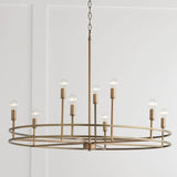 Capital Lighting 448791AD Fuller 9 Light Chandelier Aged Brass