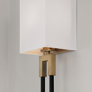 Capital Lighting 644711AB Bleeker 1 Light Sconce Aged Brass and Black