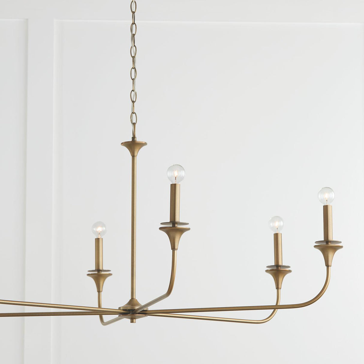 Capital Lighting 448961AD Presley 6 Light Chandelier Aged Brass