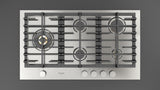 36" Matteo 400 Series Gas Cooktop, 5 Brass Burners, Wok Left