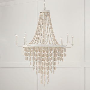 Capital Lighting 447782OW Carissa 8 Light Chandelier Organic White