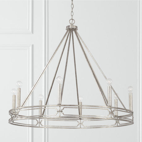 Capital Lighting 443481AS Merrick 8 Light Chandelier Antique Silver