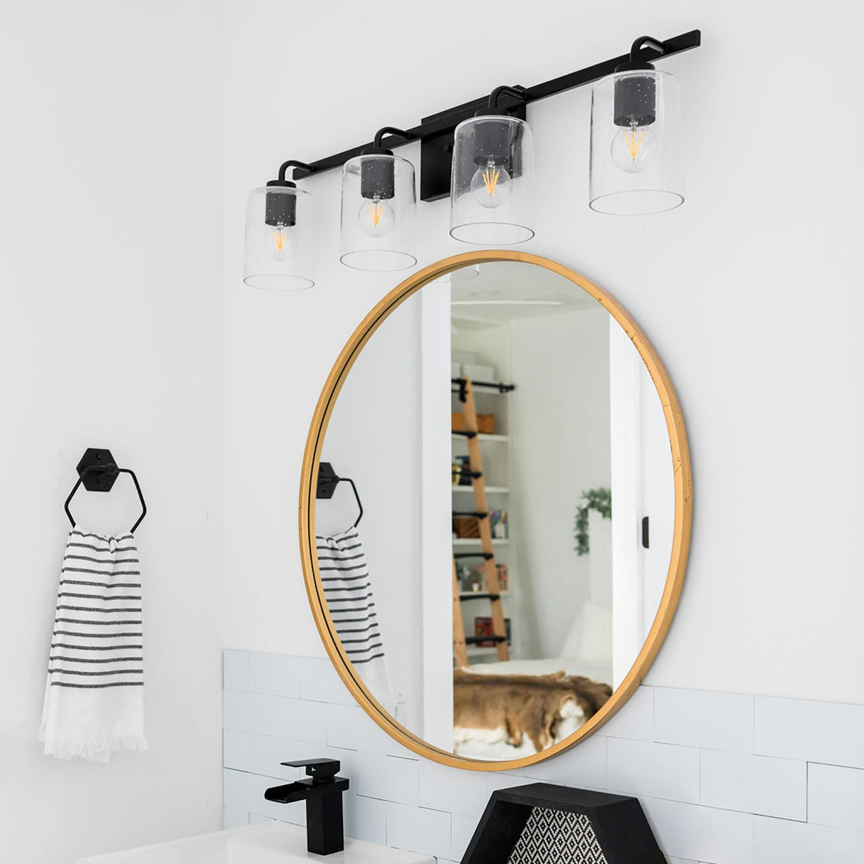 Capital Lighting 128541MB-449 Greyson 4 Light Vanity Matte Black