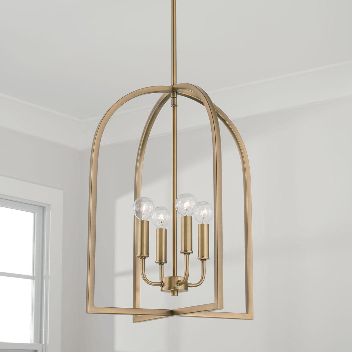 Capital Lighting 548841AD Lawson 4 Light Foyer Aged Brass