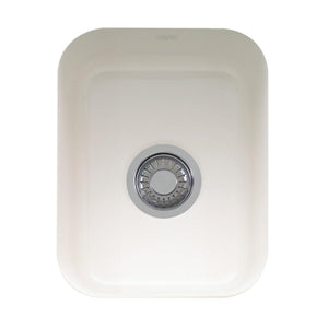 FRANKE CCK110-13WH Cisterna 14.38-in. x 17.12-in. White Undermount Single Bowl Fireclay Kitchen Sink In White