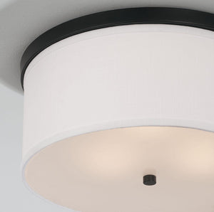 Capital Lighting 2015MB-480 Midtown 3 Light Flush Mount Matte Black