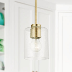 Capital Lighting 328511AD-449 Greyson 1 Light Pendant Aged Brass