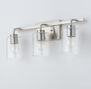 Capital Lighting 128531BN-449 Greyson 3 Light Vanity Brushed Nickel