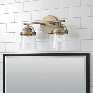 Capital Lighting 147021AD-534 Madison 2 Light Vanity Aged Brass