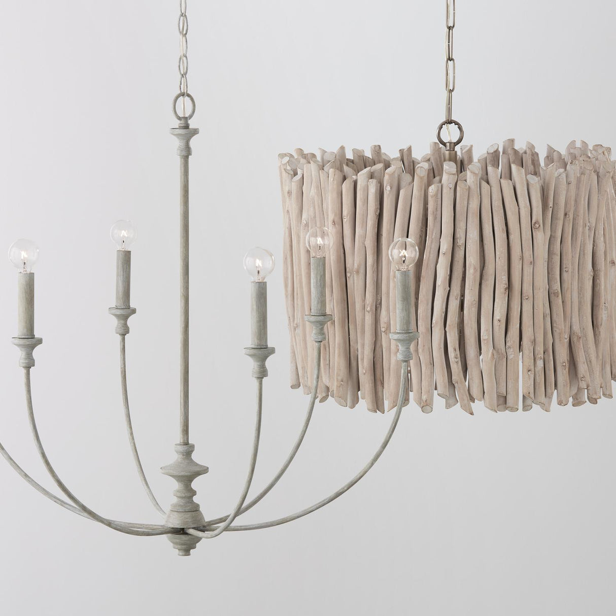 Capital Lighting 443061PY Penelope 6 Light Chandelier Painted Grey