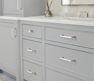 Amerock Cabinet Pull Polished Nickel 6-5/16 inch (160 mm) Center to Center Westerly 1 Pack Drawer Pull Drawer Handle Cabinet Hardware