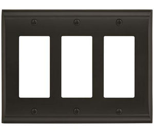 Amerock Wall Plate Black Bronze 3 Rocker Switch Plate Cover Candler 1 Pack Decora Wall Plate Light Switch Cover