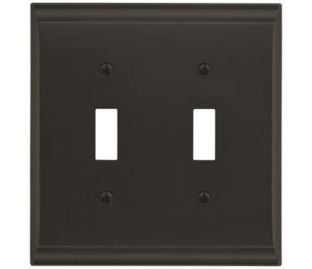 Amerock Wall Plate Black Bronze 2 Toggle Switch Plate Cover Candler 1 Pack Light Switch Cover
