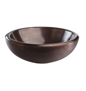 Thompson Traders Flw Antique Copper Bath Sink Guadalupe NS25029-A Antique Copper 
(Smooth Interior/ Hammered Exterior)