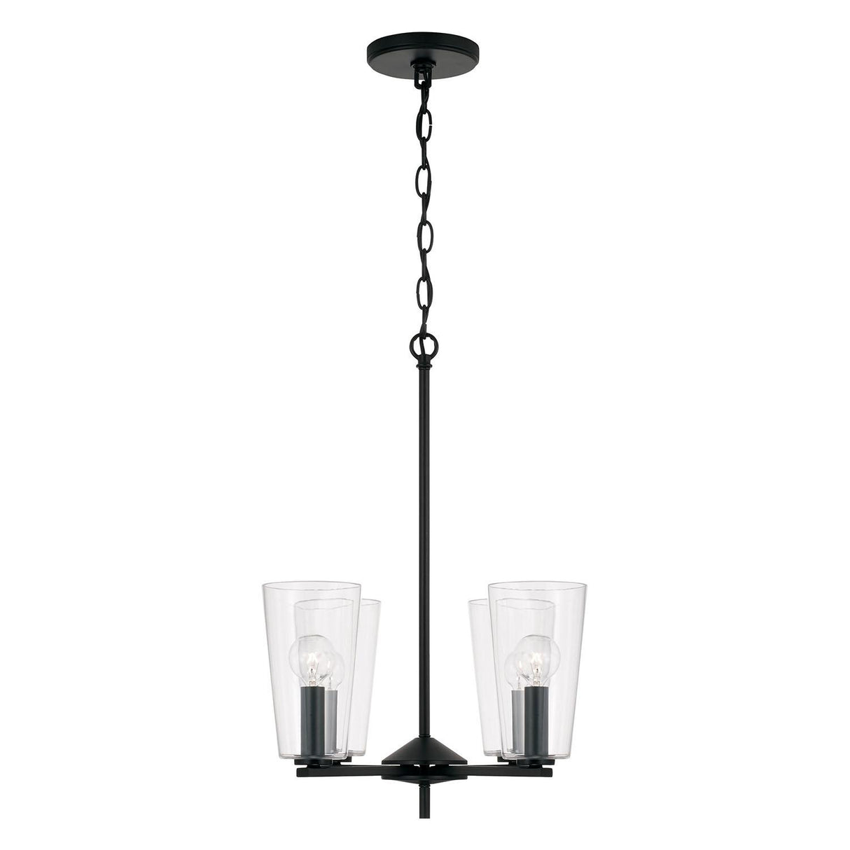 Capital Lighting 348641MB-538 Portman 4 Light Pendant Matte Black