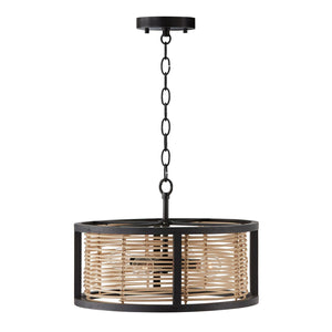 Capital Lighting 244041FK Rico 4 Light Semi-Flush Flat Black
