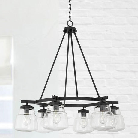 Capital Lighting 442761MB-518 Dillon 6 Light Chandelier Matte Black