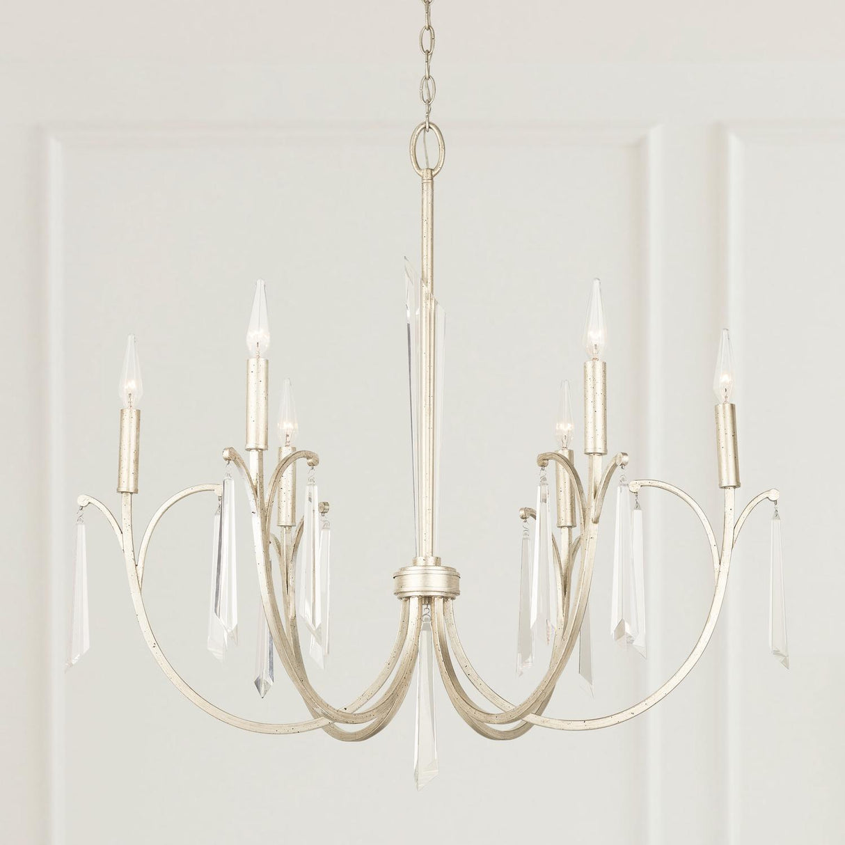 Capital Lighting 437061WG Gwyneth 6 Light Chandelier Winter Gold