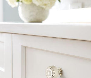 Amerock Cabinet Knob Polished Nickel 1-5/8 inch (41 mm) Diameter Kane 1 Pack Drawer Knob Cabinet Hardware