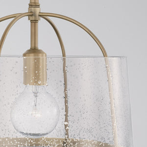 Capital Lighting 247011AD Madison 1 Light Semi-Flush Aged Brass