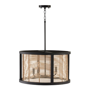 Capital Lighting 344061FK Rico 4 Light Pendant Flat Black