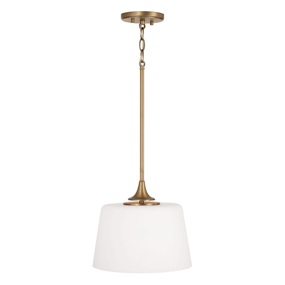 Capital Lighting 248911AD Presley 1 Light Dual Mount Semi-Flush/Pendant Aged Brass