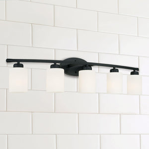 Capital Lighting 115251MB-338 Dixon 5 Light Vanity Matte Black