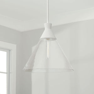 Capital Lighting 350311XW Paloma 1 Light Pendant Textured White