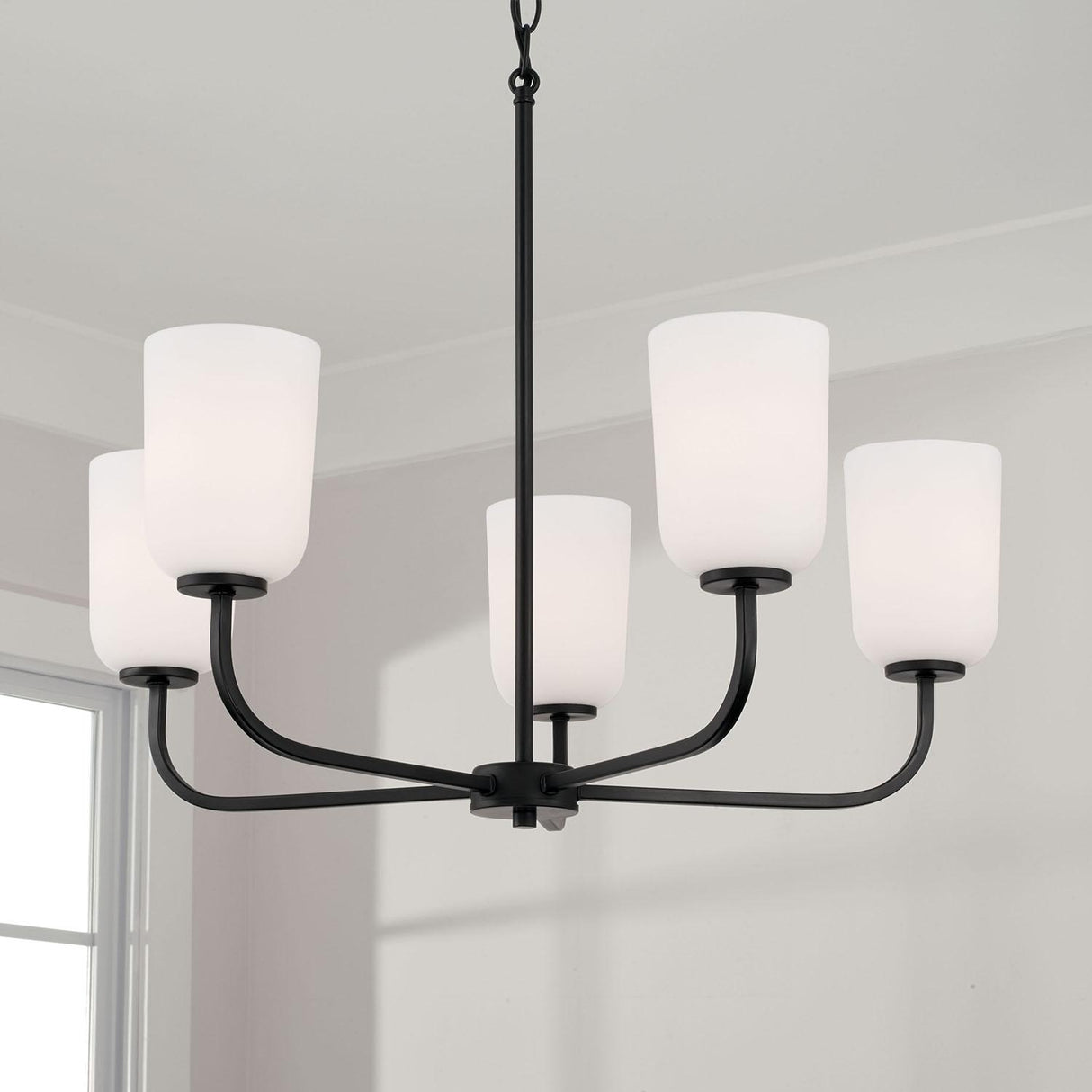 Capital Lighting 448851MB-542 Lawson 5 Light Chandelier Matte Black