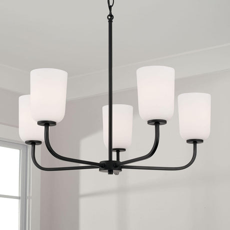 Capital Lighting 448851MB-542 Lawson 5 Light Chandelier Matte Black