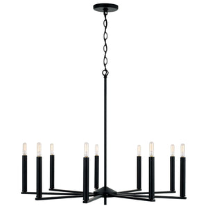 Capital Lighting 448691MB Portman 9 Light Chandelier Matte Black