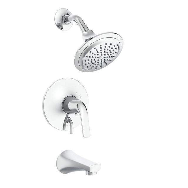 Gerber D502034TC Chrome Lemora Tub & Shower Trim Kit, Diverter On Valve, 2.0GPM