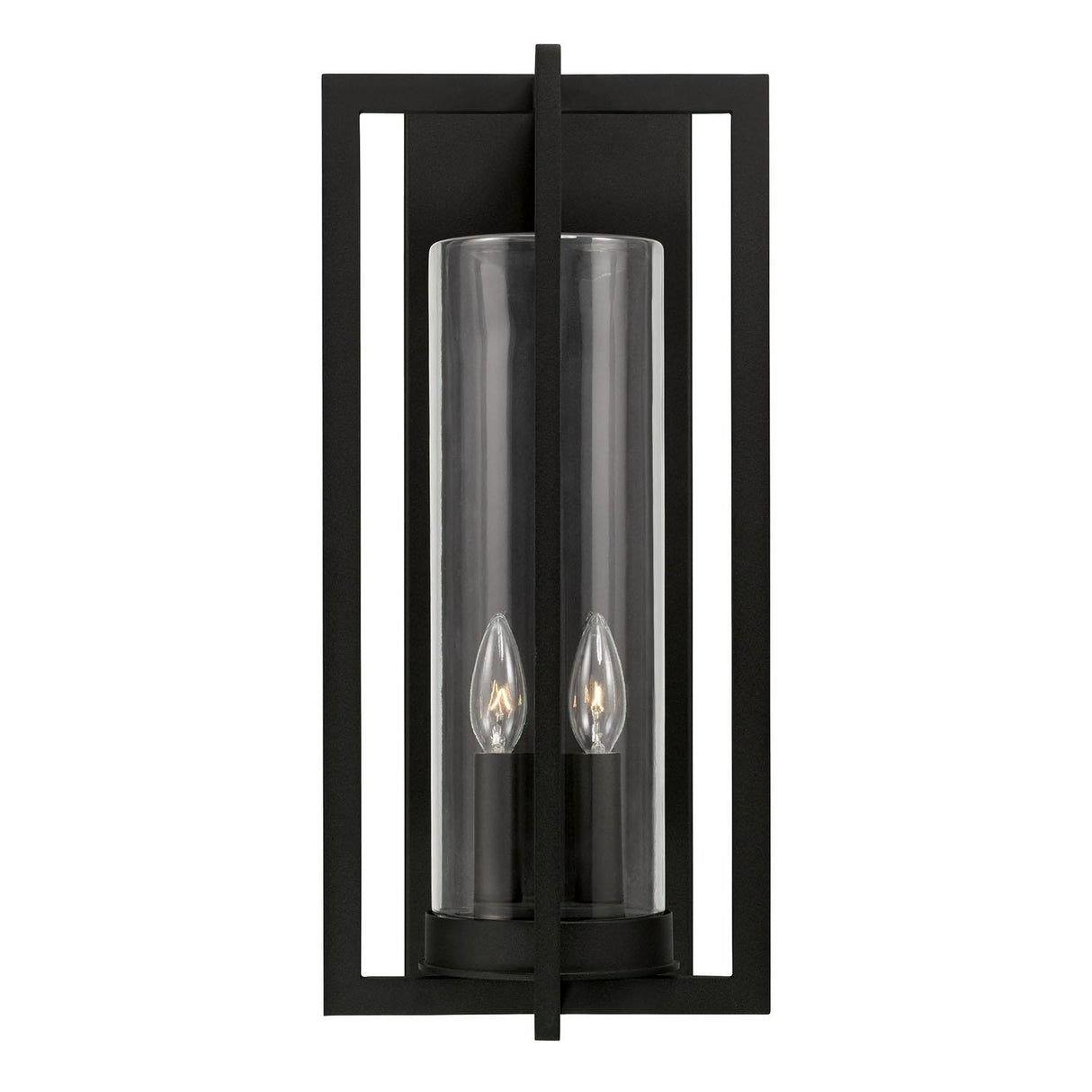 Capital Lighting 948221BK Kent 2 Light Outdoor Wall Lantern Black