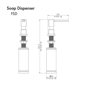 ZLINE Faucet Soap Dispenser in Brushed Nickel (FSD-BN)