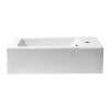 ALFI brand ABC116 White 20" Small Rectangular Wall Mounted Ceramic Sink with Faucet Hole