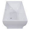 ALFI brand AB8840 67 inch White Rectangular Acrylic Free Standing Soaking Bathtub