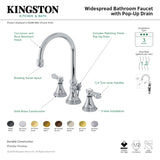 Kingston Brass KS2982BAL Heirloom Widespread Bathroom Faucet with Brass Pop-Up, Polished Brass