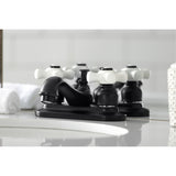 Kingston Brass KB600PX Restoration 4 in. Centerset Bathroom Faucet, Matte Black