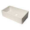 ALFI brand AB536-W White 36" Smooth Apron Single Bowl Fireclay Farm Sink