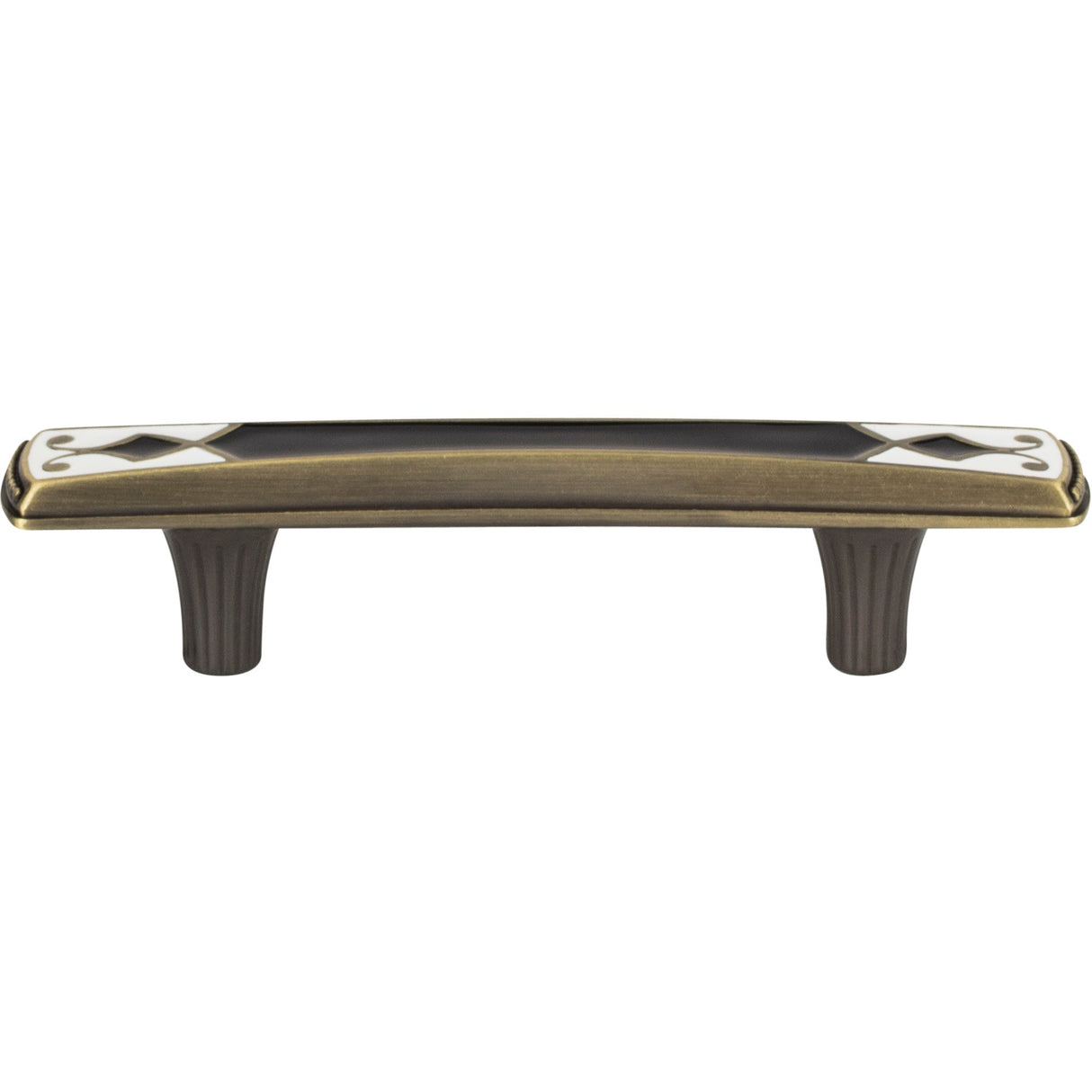 Atlas Homewares Canterbury Pull 3 Inch (c-c) Black & White