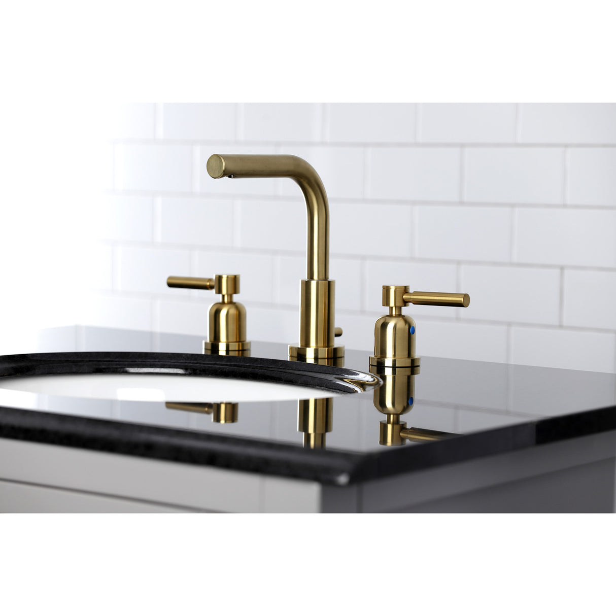 Fauceture FSC8953DL 8 in. Widespread Bathroom Faucet, Brushed Brass