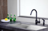 ANZZI KF-AZ222ORB Farnese Single-Handle Standard Kitchen Faucet with Side Sprayer in Oil Rubbed Bronze