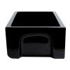 ALFI brand AB3018HS-BG 30" Black Gloss Reversible Smooth / Fluted Single Bowl Fireclay Farm Sink