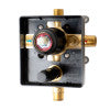 Black Matte Shower Valve with Square Lever Handle and Diverter