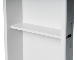ALFI brand 12 x 24 White Matte Stainless Steel Vertical Double Shelf Bath Shower Niche