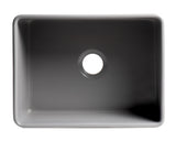 Gray Matte Smooth Apron 24" x 18" Single Bowl Fireclay Farm Sink